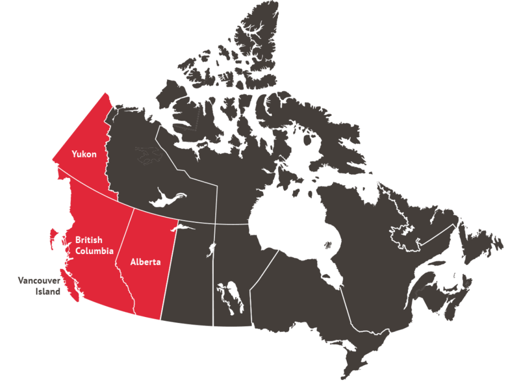 TerraCana Service Area displayed on illustrated Map